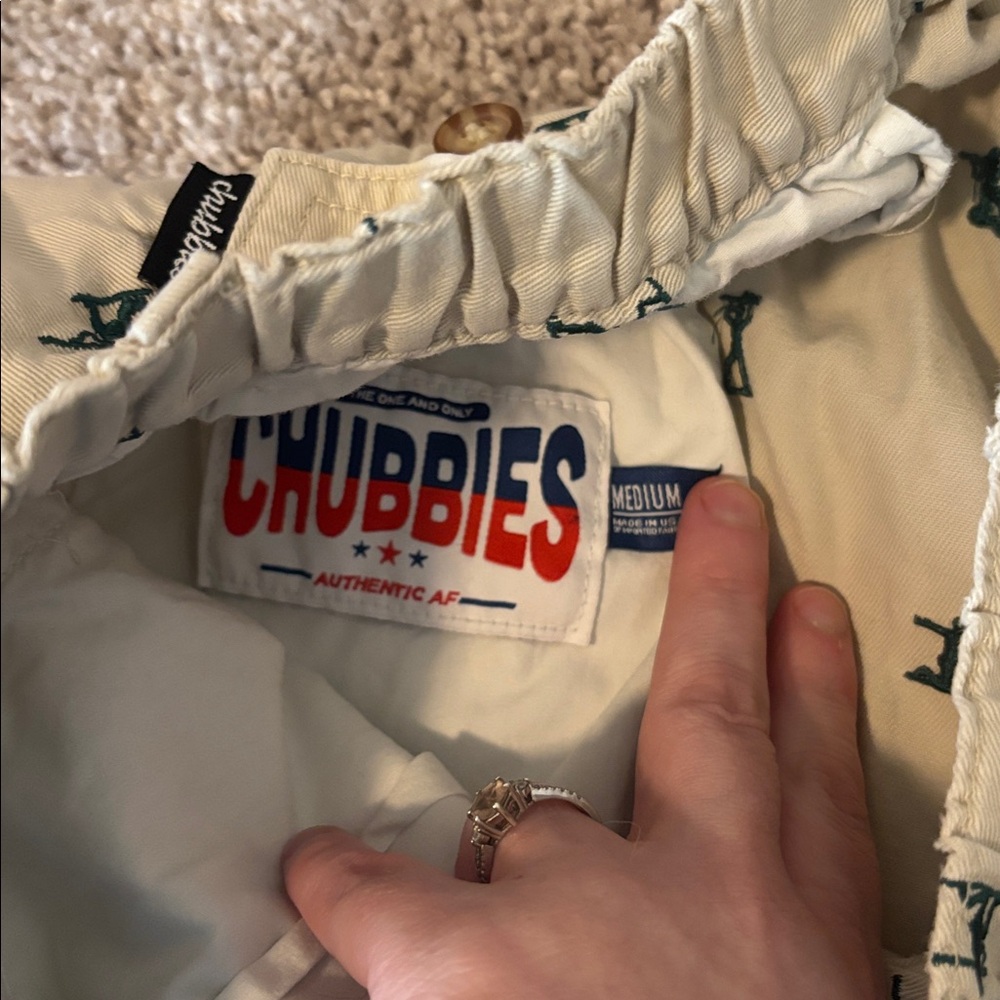 Chubbies Men’s Medium 3in Inseam Toy Solider Khaki Shorts - Picture 3 of 6
